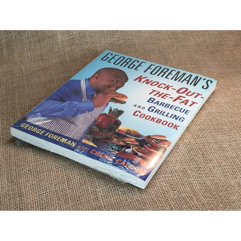 George Foreman Knock-Out-The-Fat Barbecue Grilling Cookbook 1996 New Sealed